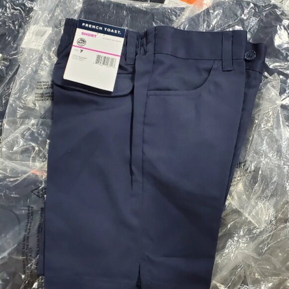 French Toast Girl's Pull-On Short Navy 7 - Picture 1 of 3